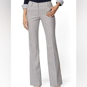 New York & Company 7th Avenue Gray Trousers with Polka Dots